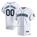 Camiseta Beisbol Hombre Seattle Mariners Primera Limited Personalizada Blanco