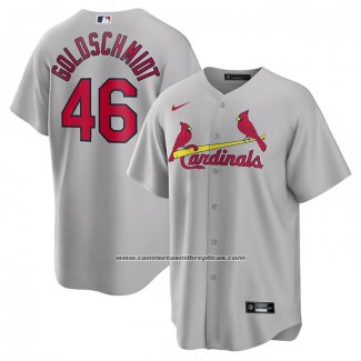 Camiseta Beisbol Hombre St. Louis Cardinals Adam Wainwright Replica Road Gris