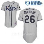 Camiseta Beisbol Hombre Tampa Bay Rays Brad Boxberger 26 Gris Cool Base
