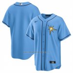 Camiseta Beisbol Hombre Tampa Bay Rays Entrenamiento Replica Azul Claro