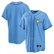 Camiseta Beisbol Hombre Tampa Bay Rays Entrenamiento Replica Azul Claro