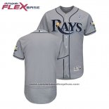 Camiseta Beisbol Hombre Tampa Bay Rays Gris Flex Base