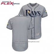 Camiseta Beisbol Hombre Tampa Bay Rays Gris Flex Base