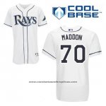 Camiseta Beisbol Hombre Tampa Bay Rays Joe Maddon 70 Blanco Primera Cool Base