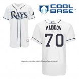 Camiseta Beisbol Hombre Tampa Bay Rays Joe Maddon 70 Blanco Primera Cool Base