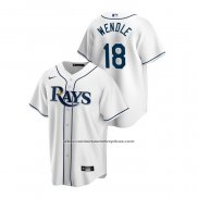 Camiseta Beisbol Hombre Tampa Bay Rays Joey Wendle Replica Primera Blanco