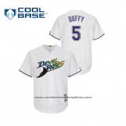 Camiseta Beisbol Hombre Tampa Bay Rays Matt Duffy Turn Back The Clock Cool Base Blanco