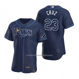 Camiseta Beisbol Hombre Tampa Bay Rays Nelson Cruz Autentico Alterno Azul