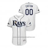 Camiseta Beisbol Hombre Tampa Bay Rays Personalizada 2019 Postemporada Flex Base Blanco