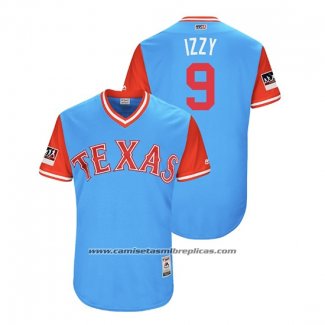 Camiseta Beisbol Hombre Texas Rangers Isiah Kiner Falefa 2018 LLWS Players Weekend Izzy Azul