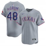 Camiseta Beisbol Hombre Texas Rangers Jacob DeGrom Road Limited Player Gris