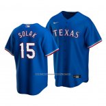 Camiseta Beisbol Hombre Texas Rangers Nick Solak Alterno Replica Azul