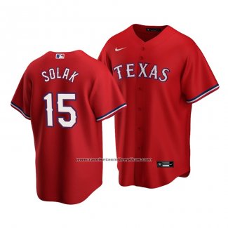 Camiseta Beisbol Hombre Texas Rangers Nick Solak Replica Alterno Rojo
