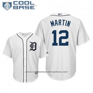 Camiseta Beisbol Hombre Tigers Leonys Martin Cool Base Primera Blanco