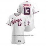 Camiseta Beisbol Hombre Washington Nationals Asdrubal Cabrera Autentico 2020 Alterno Blanco