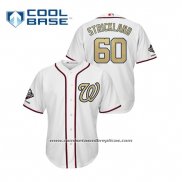 Camiseta Beisbol Hombre Washington Nationals Hunter Strickland 2019 Gold Program Cool Base Blanco