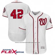 Camiseta Beisbol Hombre Washington Nationals Jackie Robinson Blanco Flex Base