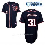 Camiseta Beisbol Hombre Washington Nationals Max Scherzer 31 Azul Alterno Cool Base