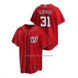 Camiseta Beisbol Hombre Washington Nationals Max Scherzer Replica Alterno Rojo