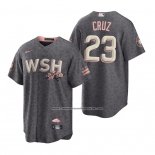 Camiseta Beisbol Hombre Washington Nationals Nelson Cruz 2022 City Connect Replica Gris