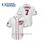 Camiseta Beisbol Hombre Washington Nationals Trea Turner 2019 Cool Base Alterno Blanco