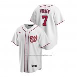 Camiseta Beisbol Hombre Washington Nationals Trea Turner Replica Primera Blanco