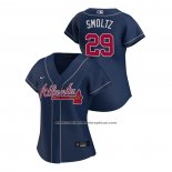 Camiseta Beisbol Mujer Atlanta Braves John Smoltz Replica 2020 Alterno Azul