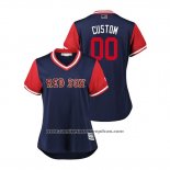 Camiseta Beisbol Mujer Boston Red Sox Custom 2018 LLWS Players Weekend Nickname Azul