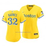 Camiseta Beisbol Mujer Boston Red Sox Matt Barnes 2021 City Connect Replica Oro
