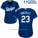 Camiseta Beisbol Mujer Los Angeles Dodgers Adrian Gonzalez Cool Base Azul