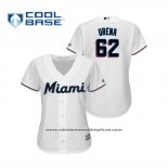 Camiseta Beisbol Mujer Miami Marlins Jose Urena Cool Base Primera 2019 Blanco