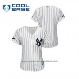 Camiseta Beisbol Mujer New York Yankees 2019 Postemporada Cool Base Blanco