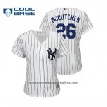 Camiseta Beisbol Mujer New York Yankees Andrew Mccutchen Cool Base Primera Blanco