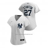 Camiseta Beisbol Mujer New York Yankees Giancarlo Stanton 2020 Replica Primera Blanco
