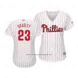 Camiseta Beisbol Mujer Philadelphia Phillies Archie Bradley Cool Base Primera Blanco