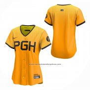 Camiseta Beisbol Mujer Pittsburgh Pirates City Connect Limited Amarillo
