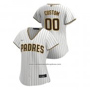 Camiseta Beisbol Mujer San Diego Padres Personalizada Replica 2020 Primera Blanco