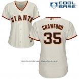 Camiseta Beisbol Mujer San Francisco Giants San Francisco Brandon Crawford Cool Base Crema
