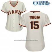 Camiseta Beisbol Mujer San Francisco Giants San Francisco Tim Hudson Cool Base Crema