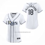 Camiseta Beisbol Mujer Tampa Bay Rays Shane McClanahan Primera Replica Blanco