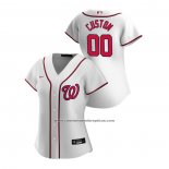 Camiseta Beisbol Mujer Washington Nationals Personalizada 2020 Replica Primera Blanco