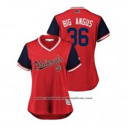 Camiseta Beisbol Mujer Washington Nationals Sammy Solis 2018 LLWS Players Weekend Big Angus Rojo