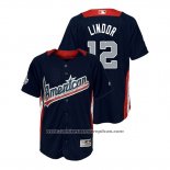 Camiseta Beisbol Nino All Star Francisco Lindor 2018 Home Run Derby American League Azul