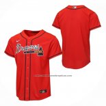 Camiseta Beisbol Nino Atlanta Braves Alterno Replica Rojo