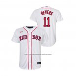 Camiseta Beisbol Nino Boston Red Sox Rafael Devers Replica Primera Blanco