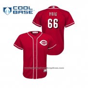 Camiseta Beisbol Nino Cincinnati Reds Yasiel Puig Cool Base Alterno Rojo2