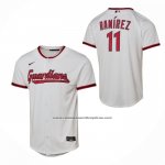 Camiseta Beisbol Nino Cleveland Guardians Jose Ramirez Primera Replica Blanco