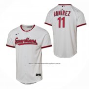 Camiseta Beisbol Nino Cleveland Guardians Jose Ramirez Primera Replica Blanco