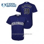 Camiseta Beisbol Nino Colorado Rockies Charlie Blackmon Cool Base Alterno Violeta