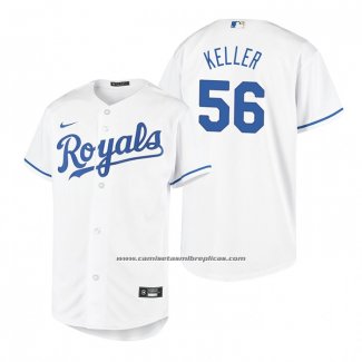 Camiseta Beisbol Nino Kansas City Royals Brad Keller Replica Primera Blanco